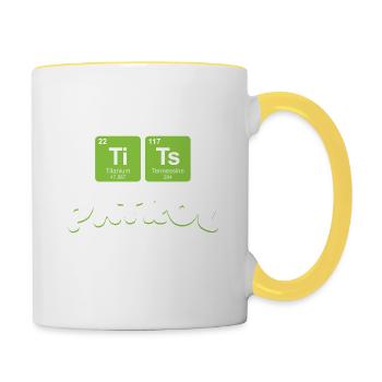 TiTs Patrol - Schwarz- Geschenk - Tasse zweifarbig - Weiß/Gelb - Rechts