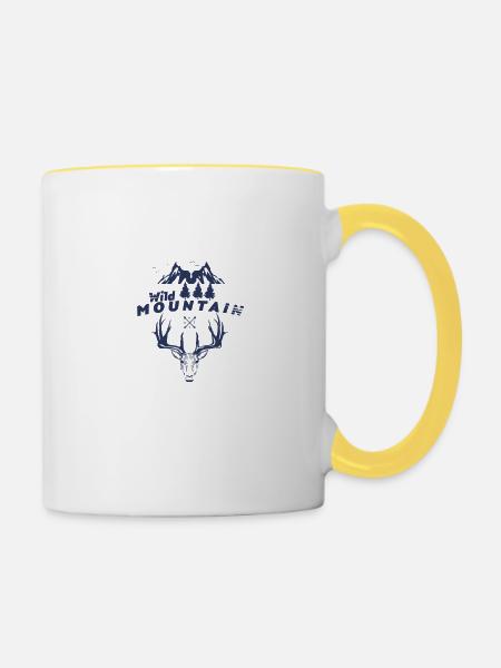 wild mountain - Tasse zweifarbig - Weiß/Gelb