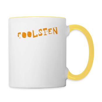 Die coolsten Frauen Traktor - Tasse zweifarbig - Weiß/Gelb - Rechts