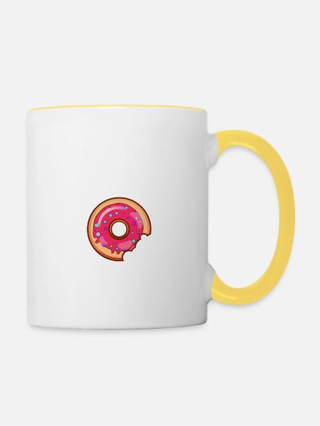 ESSEN MEHR LOLE LEBENSMITTEL - Tasse zweifarbig - Weiß/Gelb