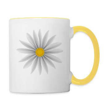 White Daisy Top Down - Contrasting Mug - white/yellow - Right