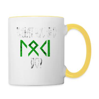 What would Loki do? Valhalla saying gift idea - Contrasting Mug - white/yellow - Right