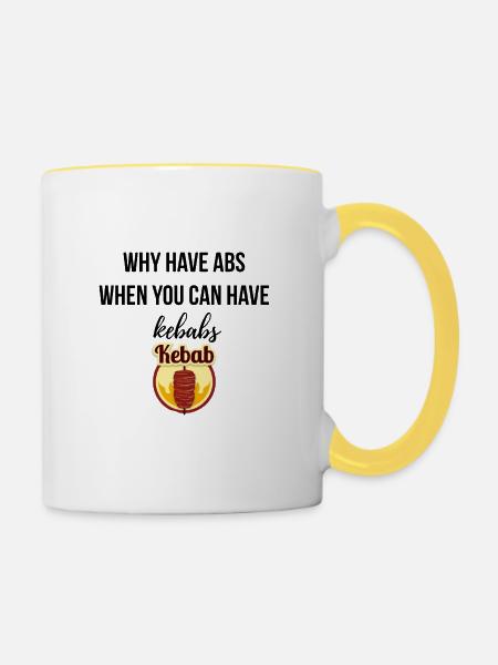 Why have Abs - Tasse zweifarbig - Weiß/Gelb
