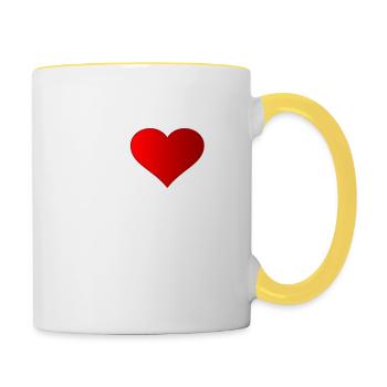 I LOVE GYM - Contrasting Mug - white/yellow - Right