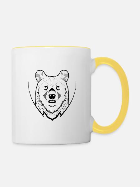tragen - Tasse zweifarbig - Weiß/Gelb
