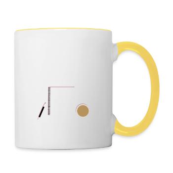Sketch Day Zeichner Bleistift Spruch Geschenk Idee - Tasse zweifarbig - Weiß/Gelb - Rechts