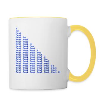 Zurich city canton design coat of arms font - Contrasting Mug - white/yellow - Right