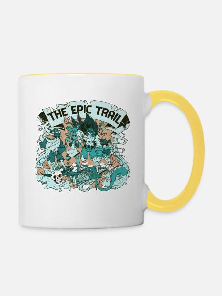 Der epische Weg - Tasse zweifarbig - Weiß/Gelb