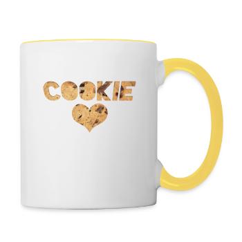 cookie liebe - Tasse zweifarbig - Weiß/Gelb - Rechts