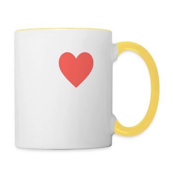I love Festivals - Contrasting Mug - white/yellow - Right