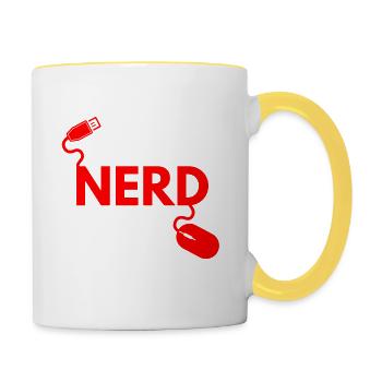 Computer Science Nerd - Contrasting Mug - white/yellow - Right