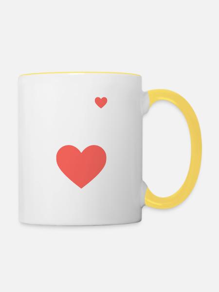 Paris - Tasse zweifarbig - Weiß/Gelb