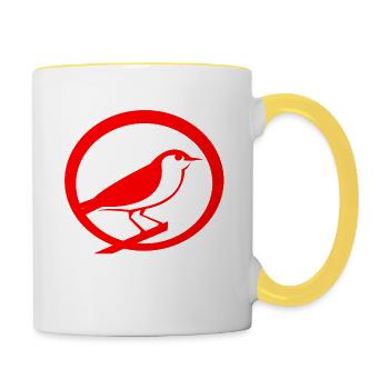 bird - Contrasting Mug - white/yellow - Right