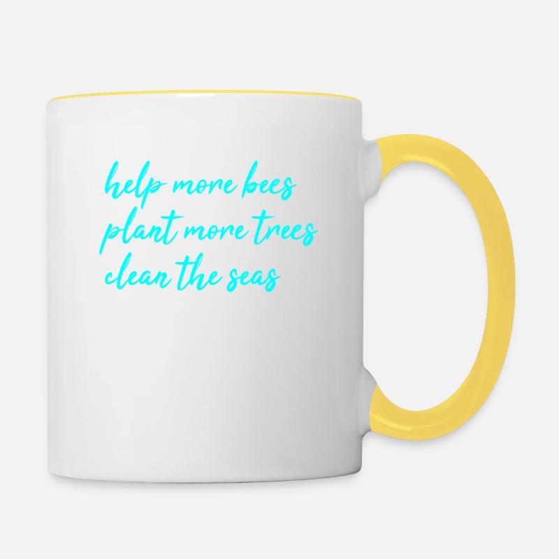 nature conservation - Contrasting Mug - white/yellow