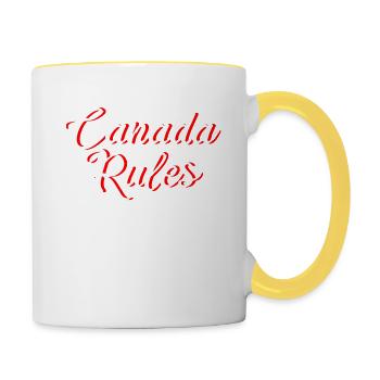 CANADA RULES - Tasse zweifarbig - Weiß/Gelb - Rechts