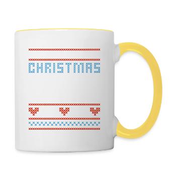 Christmas boy - Contrasting Mug - white/yellow - Right