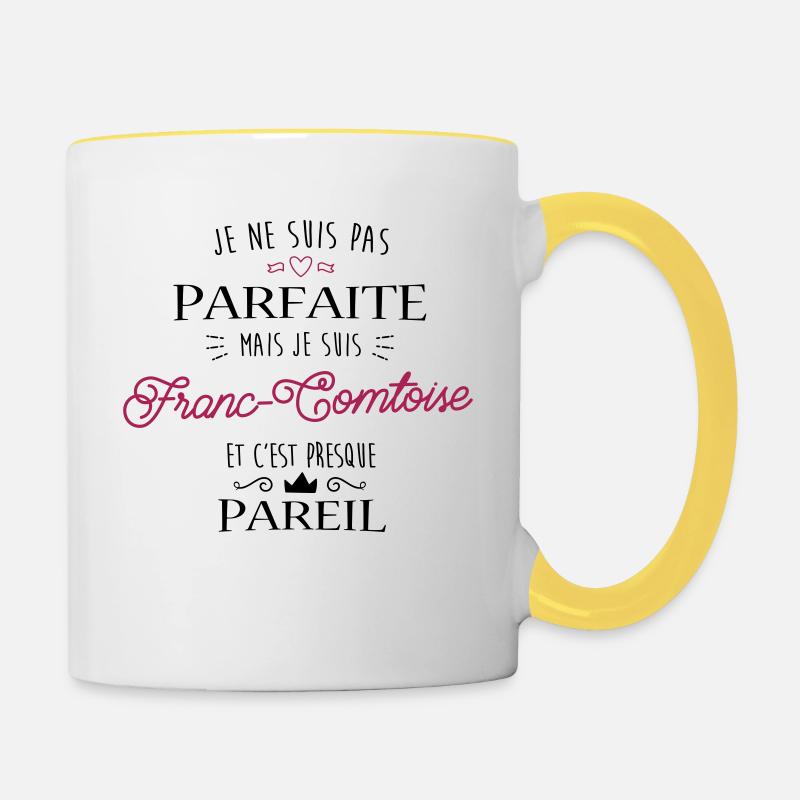 Franc Comtoise - Mug contrasté - blanc/jaune