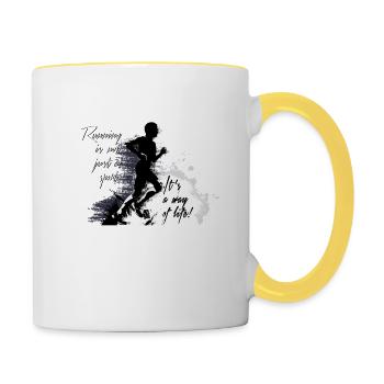 runner - Contrasting Mug - white/yellow - Right