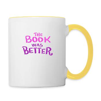 Le livre Quoi de mieux - Mug contrasté - blanc/jaune - Droite
