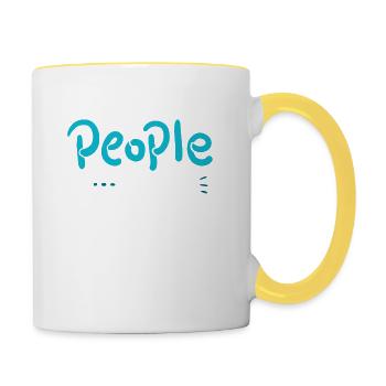Introvertis gens pas un grand fan - Not A Fan - Mug contrasté - blanc/jaune - Droite