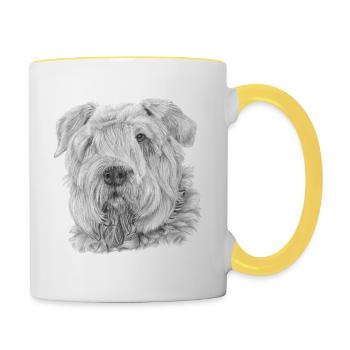 Bouvier Des Flandres - Contrasting Mug - white/yellow - Right