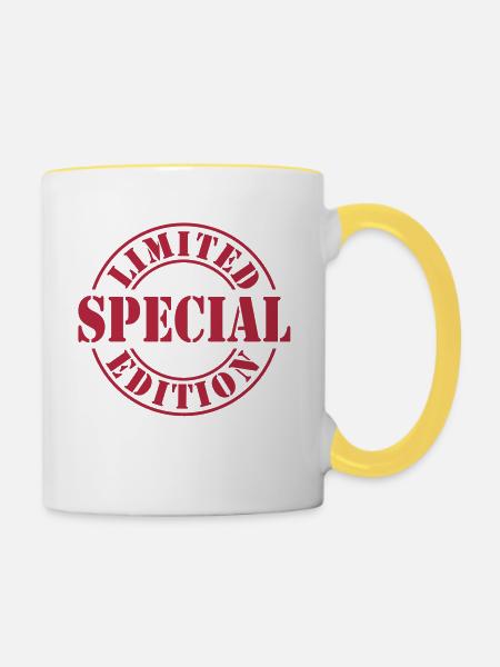 limited edition special - Tasse zweifarbig - Weiß/Gelb