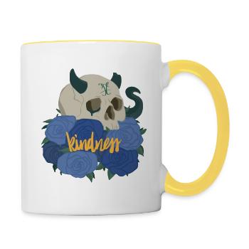 Kindness To Those Who Deserve It (Blue) - Tasse zweifarbig - Weiß/Gelb - Rechts