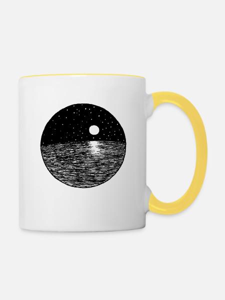 Moonlight - Tasse zweifarbig - Weiß/Gelb