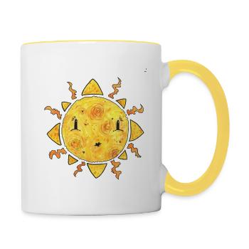 Suun - Mug contrasté - blanc/jaune - Droite