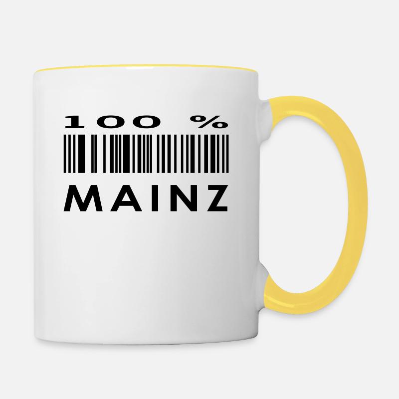 Mayence - Mug contrasté - blanc/jaune