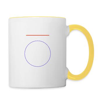 Zonenglück ... nicht! - Tasse zweifarbig - Weiß/Gelb - Rechts