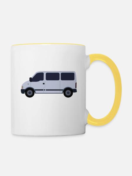 van - Tasse zweifarbig - Weiß/Gelb