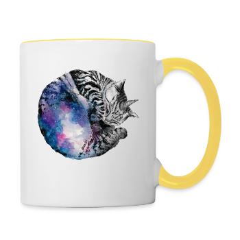 Galaxy 1000 000 000 - Mug contrasté - blanc/jaune - Droite