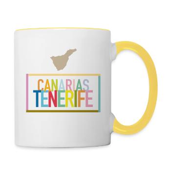 Tenerife / Tenerife - Îles Canaries (Canarias - Mug contrasté - blanc/jaune - Droite