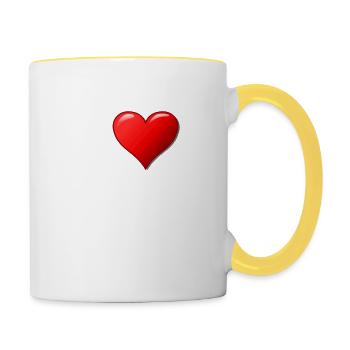 I Love Stockholm - Tasse zweifarbig - Weiß/Gelb - Rechts