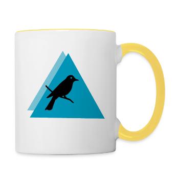 Bird Vogel - Mug contrasté - blanc/jaune - Droite