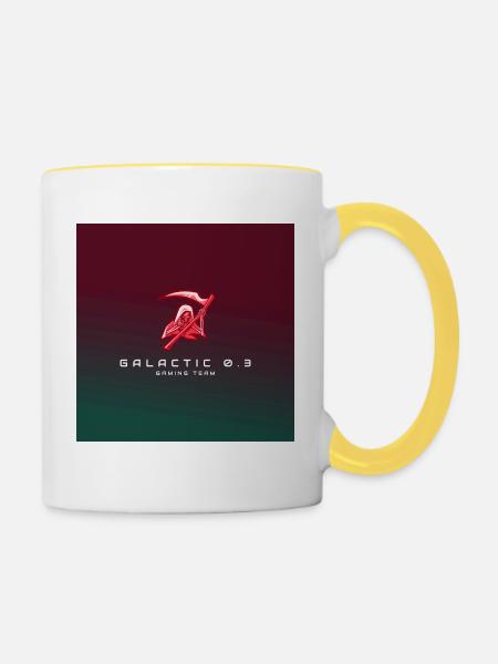 mein Merch Zombie_game - Tasse zweifarbig - Weiß/Gelb