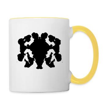 Test de Rosarch - Mug contrasté - blanc/jaune - Droite