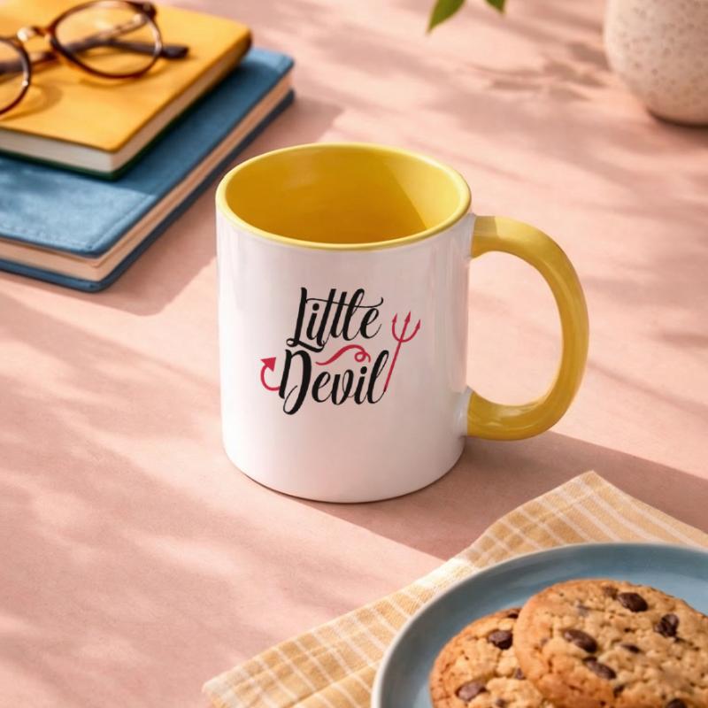 Little Devil Halloween Satan's roast devil Contrasting Mug