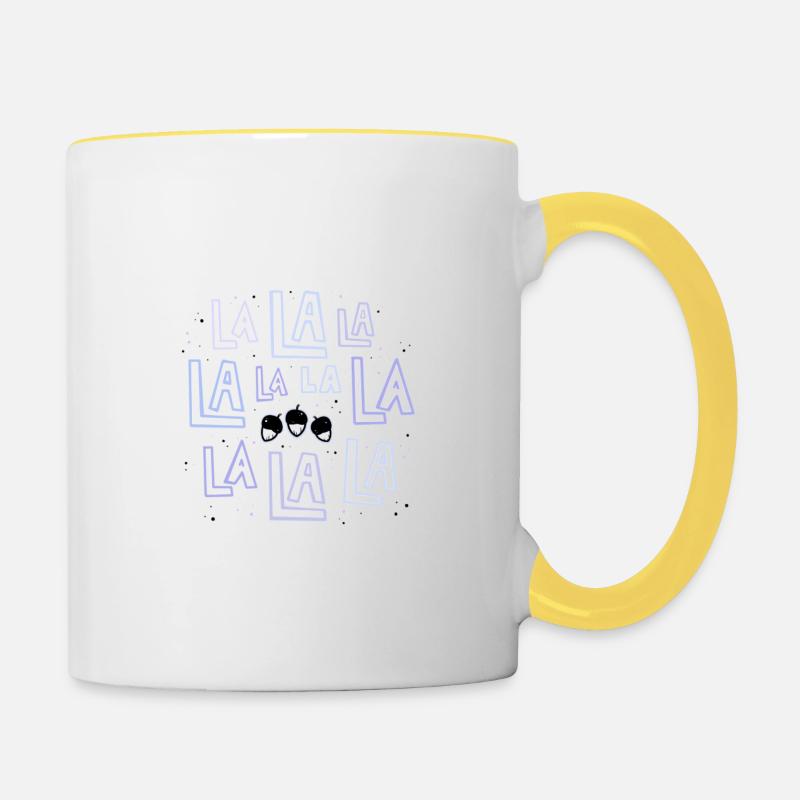 La La La La - Three Nuts for  - Contrasting Mug - white/yellow
