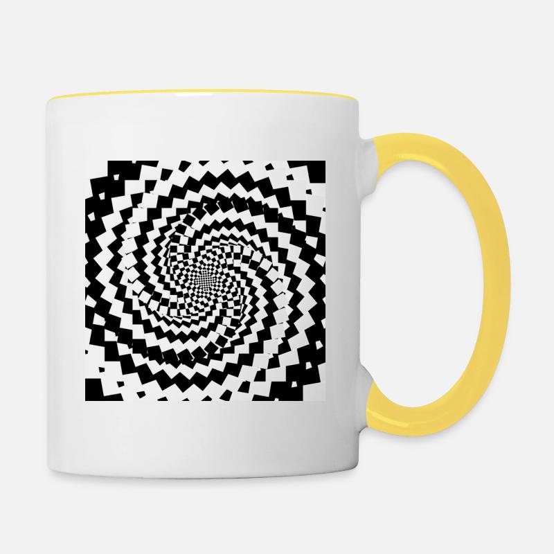 Arabesques33 - Mug contrasté - blanc/jaune