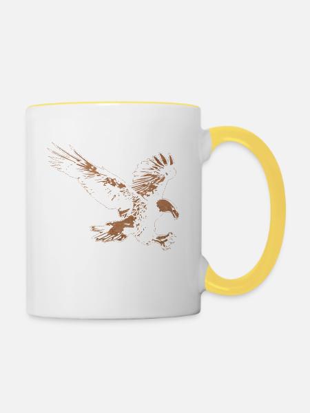 An eagle - Tasse zweifarbig - Weiß/Gelb