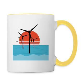 windmill - Contrasting Mug - white/yellow - Right