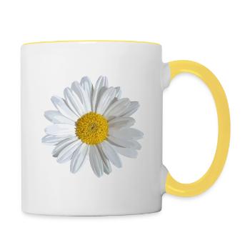 White daisies bloom - Contrasting Mug - white/yellow - Right