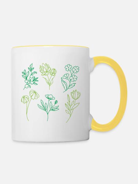 Anlagenbetrieben - Tasse zweifarbig - Weiß/Gelb