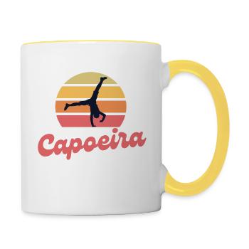 Capoeira Sunset - Contrasting Mug - white/yellow - Right