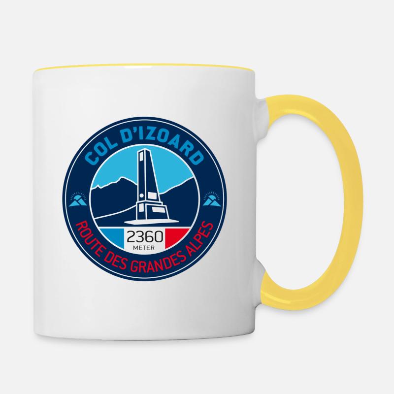 Col d'Izoard2 - Contrasting Mug - white/yellow