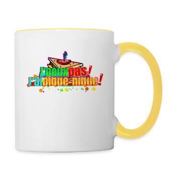 J'peux pas j'ai pique-nique - Mug contrasté - blanc/jaune - Droite