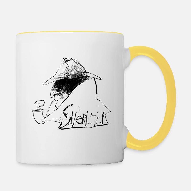 Sherlock - Mug contrasté - blanc/jaune