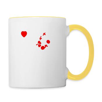 Ich liebe Papa SE - Tasse zweifarbig - Weiß/Gelb - Rechts